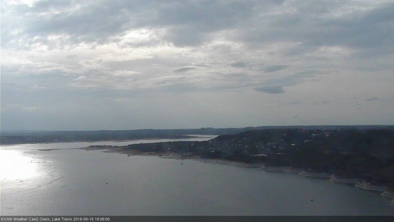 Lake Travis webcam, August 10, 2018 5:10 PM CT