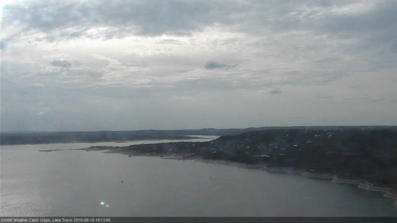 Lake Travis webcam, August 10, 2018 5:15 PM CT