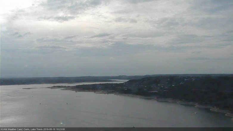 Lake Travis webcam, August 10, 2018 5:25 PM CT