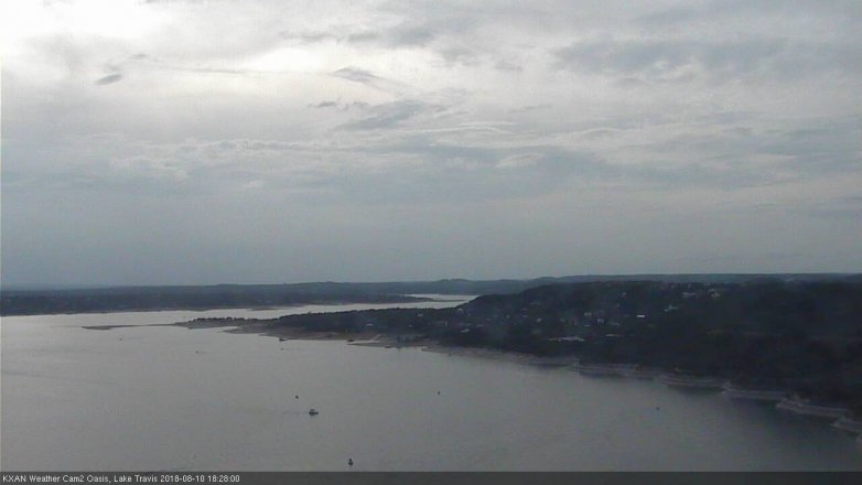 Lake Travis webcam, August 10, 2018 5:30 PM CT