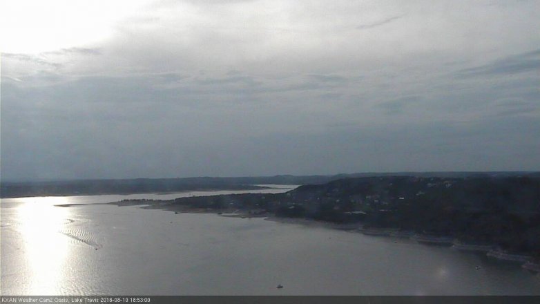 Lake Travis webcam, August 10, 2018 5:55 PM CT