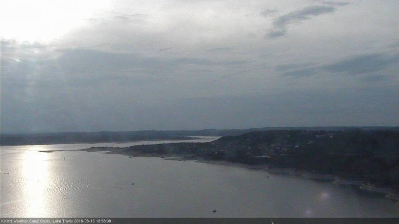 Lake Travis webcam, August 10, 2018 6:00 PM CT