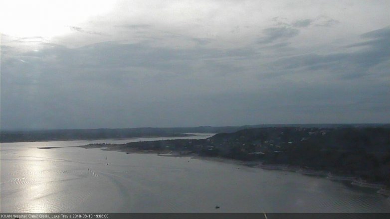 Lake Travis webcam, August 10, 2018 6:05 PM CT