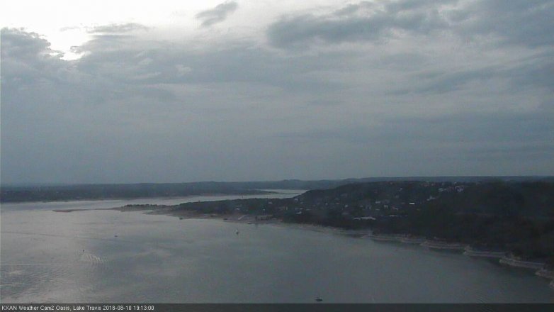Lake Travis webcam, August 10, 2018 6:15 PM CT