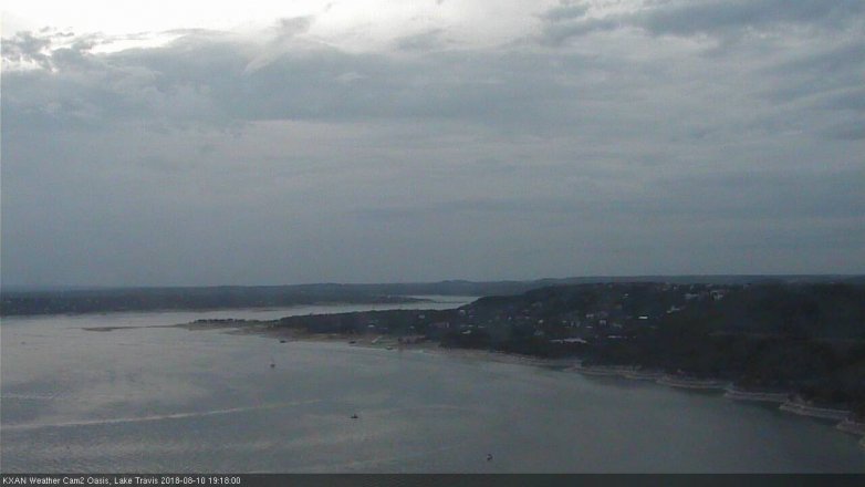 Lake Travis webcam, August 10, 2018 6:20 PM CT