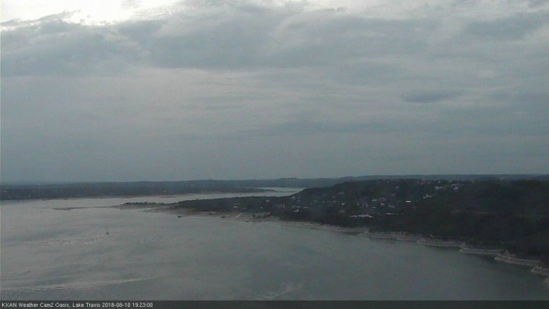 Lake Travis webcam, August 10, 2018 6:25 PM CT
