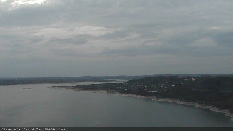 Lake Travis webcam, August 10, 2018 6:35 PM CT