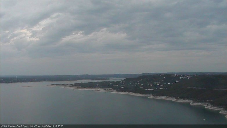 Lake Travis webcam, August 10, 2018 7:00 PM CT