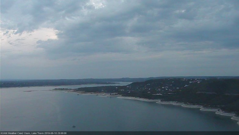 Lake Travis webcam, August 10, 2018 7:10 PM CT