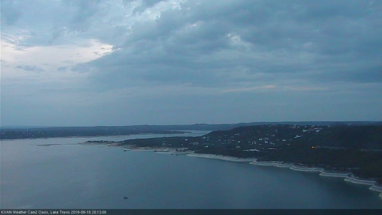 Lake Travis webcam, August 10, 2018 7:15 PM CT