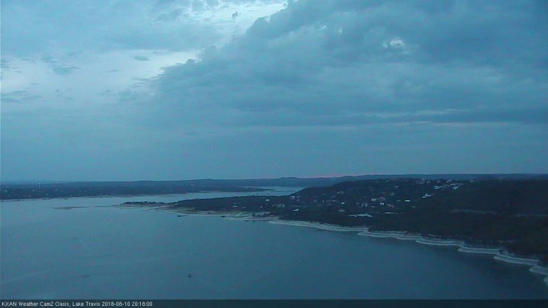 Lake Travis webcam, August 10, 2018 7:20 PM CT