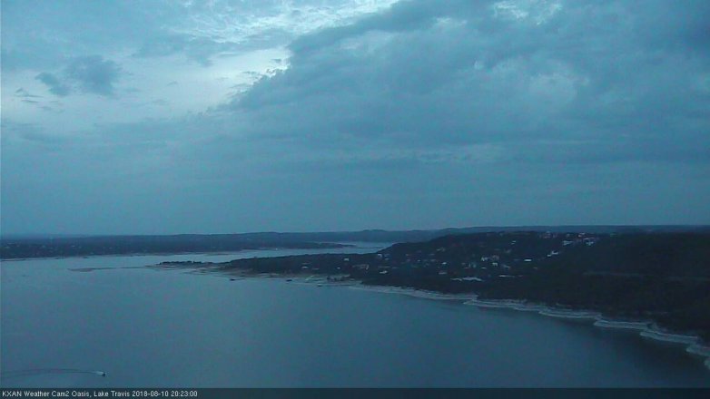 Lake Travis webcam, August 10, 2018 7:25 PM CT