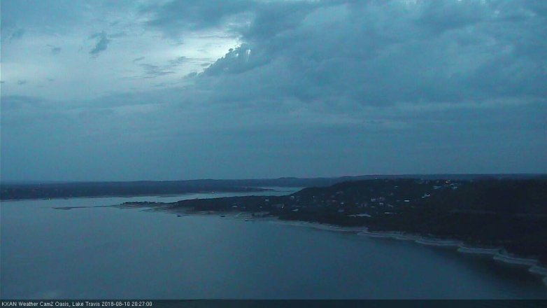 Lake Travis webcam, August 10, 2018 7:30 PM CT