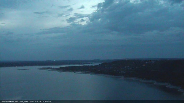 Lake Travis webcam, August 10, 2018 7:35 PM CT