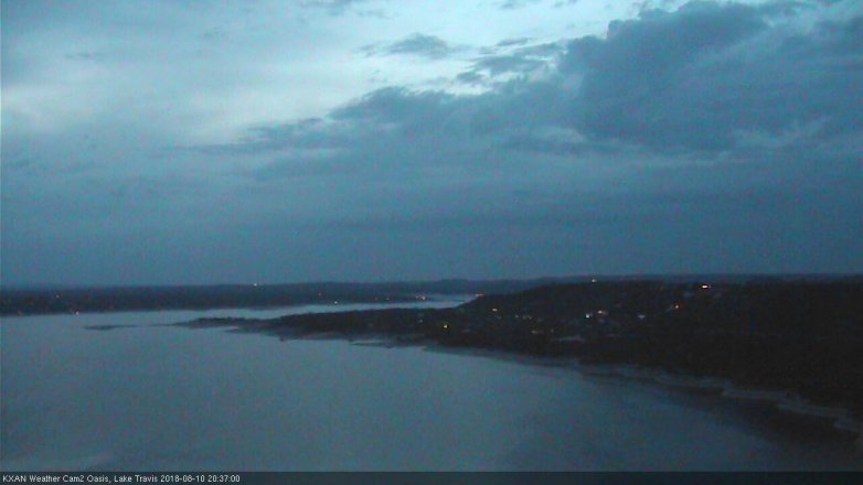 Lake Travis webcam, August 10, 2018 7:40 PM CT