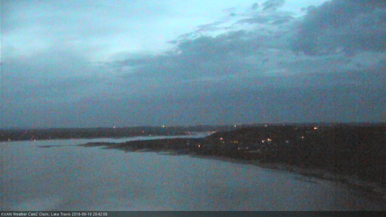Lake Travis webcam, August 10, 2018 7:45 PM CT