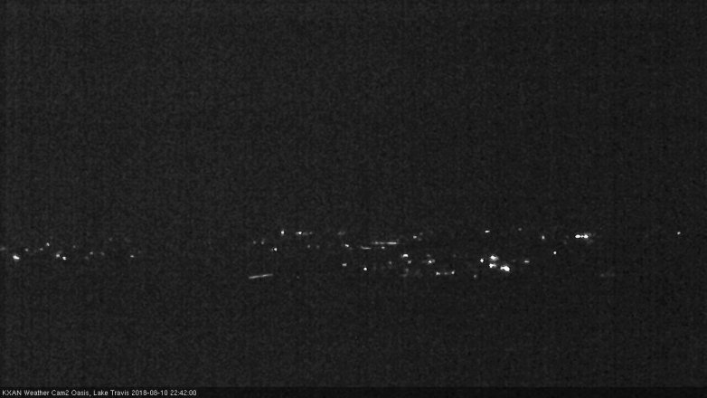Lake Travis webcam, August 10, 2018 9:45 PM CT
