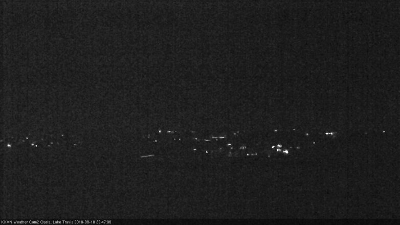 Lake Travis webcam, August 10, 2018 9:50 PM CT