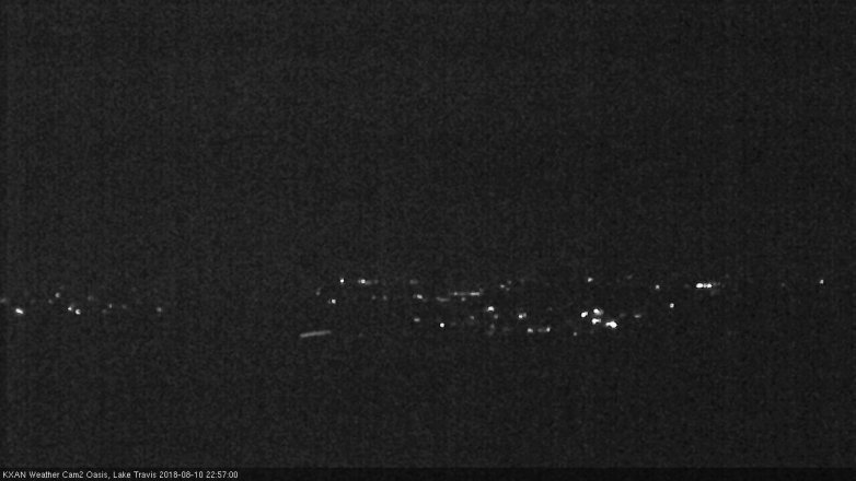 Lake Travis webcam, August 10, 2018 10:00 PM CT