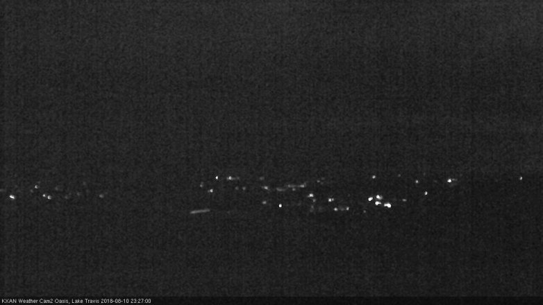 Lake Travis webcam, August 10, 2018 10:30 PM CT