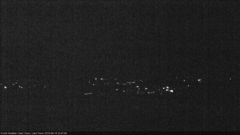 Lake Travis webcam, August 10, 2018 10:50 PM CT