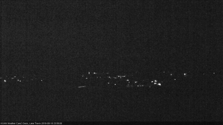 Lake Travis webcam, August 10, 2018 11:00 PM CT