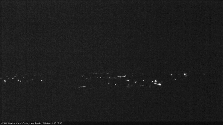 Lake Travis webcam, August 10, 2018 11:30 PM CT