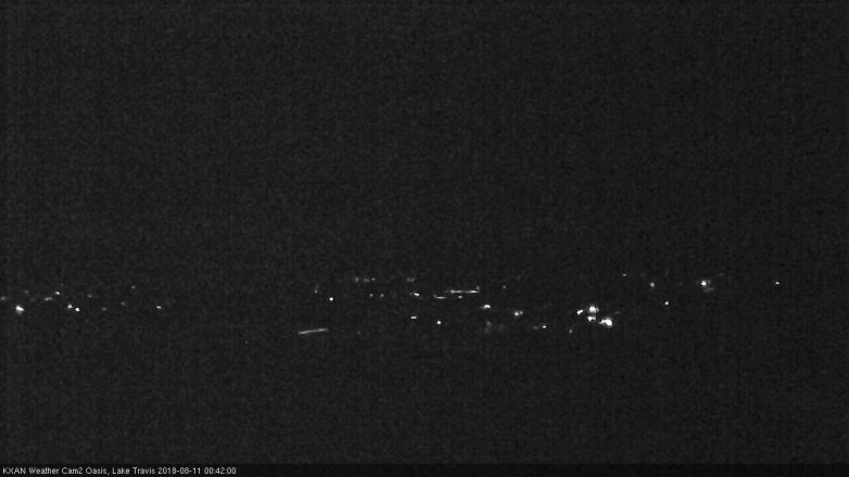Lake Travis webcam, August 10, 2018 11:45 PM CT