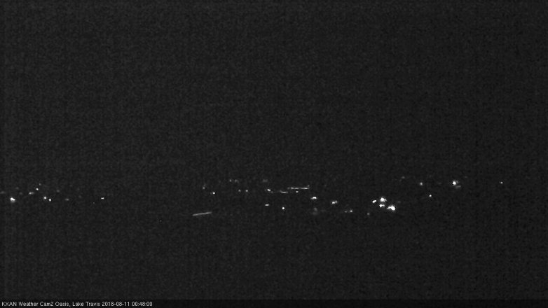 Lake Travis webcam, August 10, 2018 11:50 PM CT