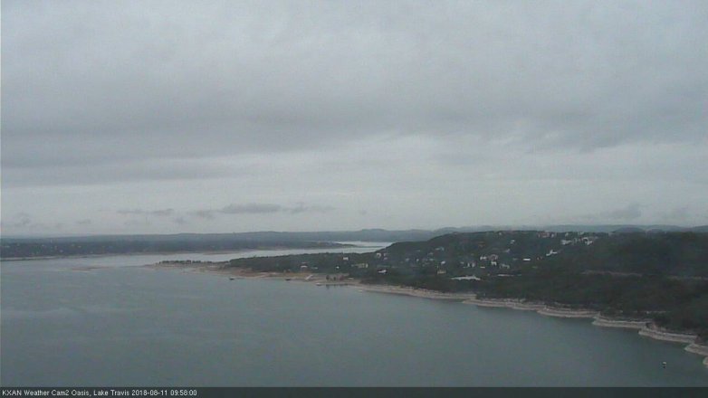 Lake Travis webcam, August 11, 2018 9:00 AM CT