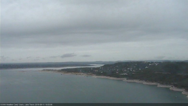 Lake Travis webcam, August 11, 2018 9:05 AM CT