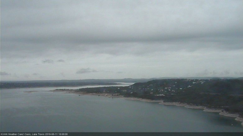 Lake Travis webcam, August 11, 2018 9:10 AM CT