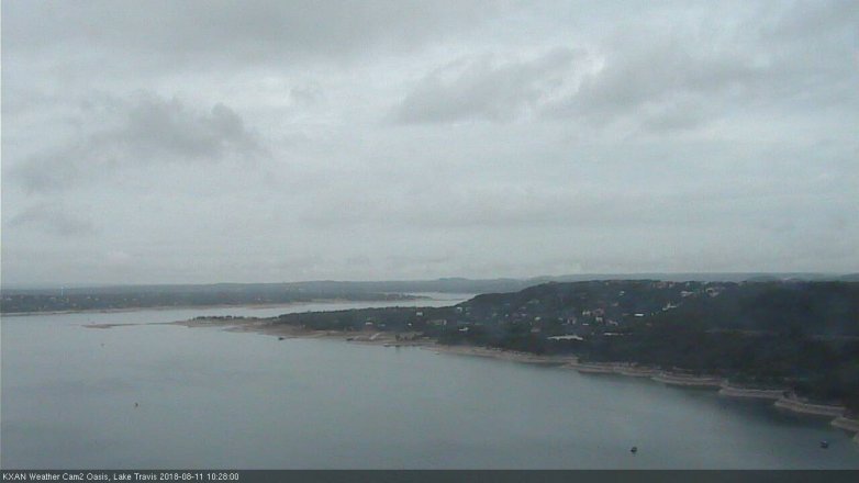 Lake Travis webcam, August 11, 2018 9:30 AM CT