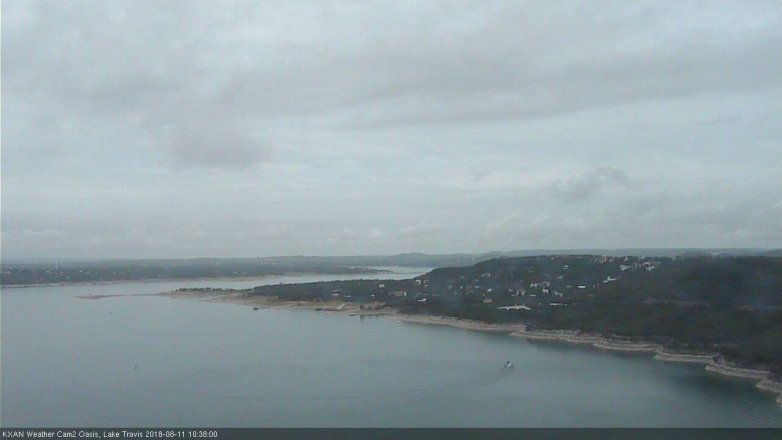 Lake Travis webcam, August 11, 2018 9:40 AM CT