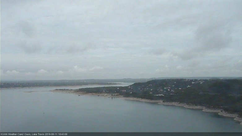 Lake Travis webcam, August 11, 2018 9:45 AM CT
