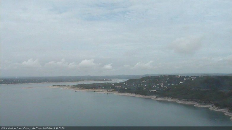 Lake Travis webcam, August 11, 2018 9:55 AM CT