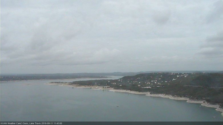 Lake Travis webcam, August 11, 2018 10:45 AM CT