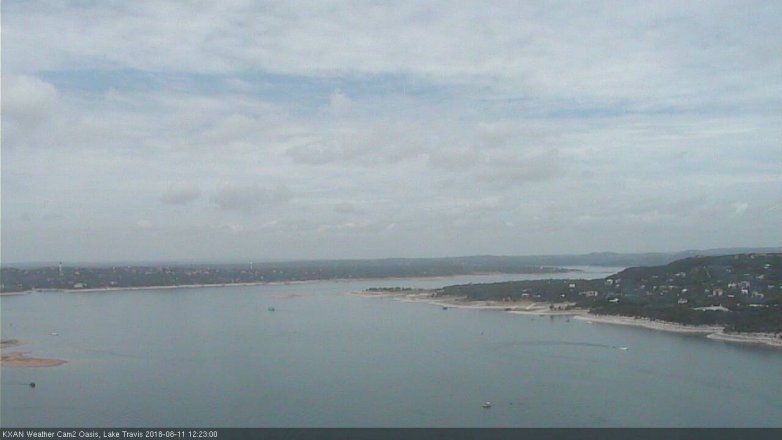 Lake Travis webcam, August 11, 2018 11:25 AM CT