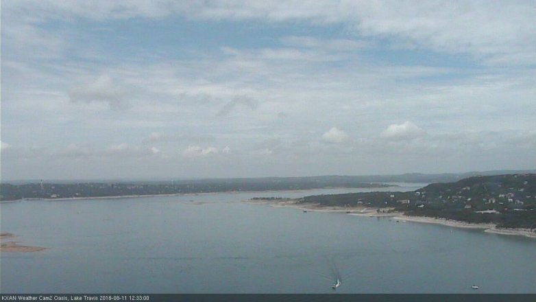 Lake Travis webcam, August 11, 2018 11:35 AM CT