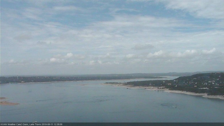 Lake Travis webcam, August 11, 2018 11:40 AM CT