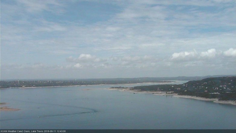 Lake Travis webcam, August 11, 2018 11:45 AM CT