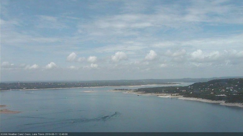 Lake Travis webcam, August 11, 2018 11:50 AM CT