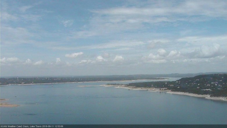 Lake Travis webcam, August 11, 2018 11:55 AM CT