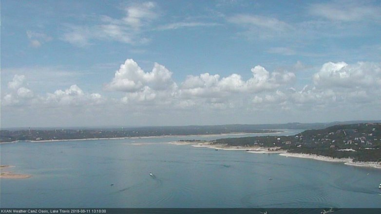 Lake Travis webcam, August 11, 2018 12:20 PM CT