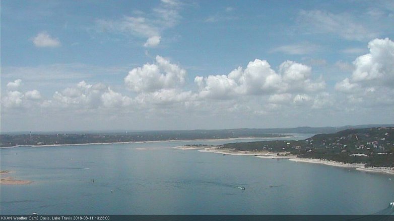 Lake Travis webcam, August 11, 2018 12:25 PM CT