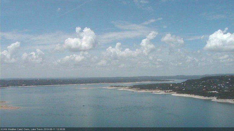 Lake Travis webcam, August 11, 2018 12:40 PM CT