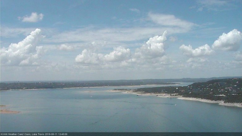 Lake Travis webcam, August 11, 2018 12:50 PM CT