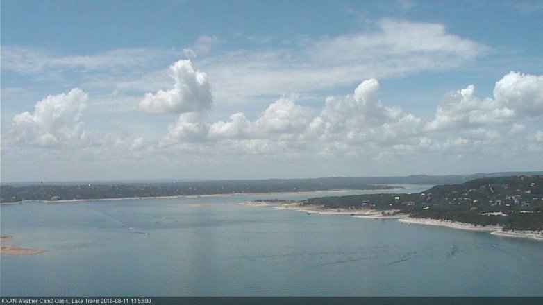 Lake Travis webcam, August 11, 2018 12:55 PM CT