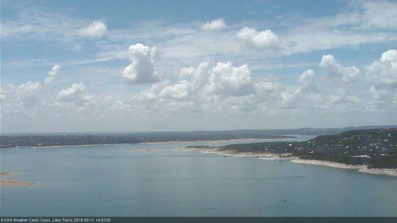 Lake Travis webcam, August 11, 2018 1:05 PM CT