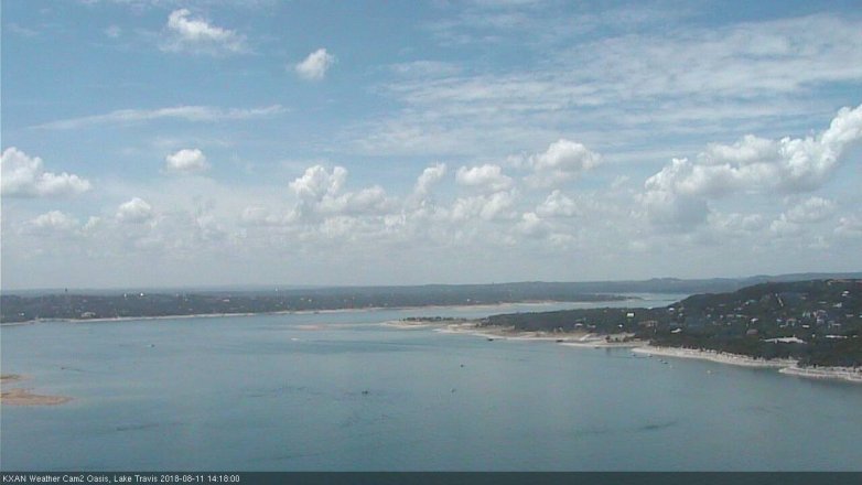 Lake Travis webcam, August 11, 2018 1:20 PM CT